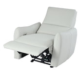 Wall Hugger Recliner, Power Recliner Chair, Electric Recliner for Living Room, PU Leather Reclining Armchair, Reclining Sofa for Bedroom/Apartment/RV, with USB Port (Type-C), Light Gray