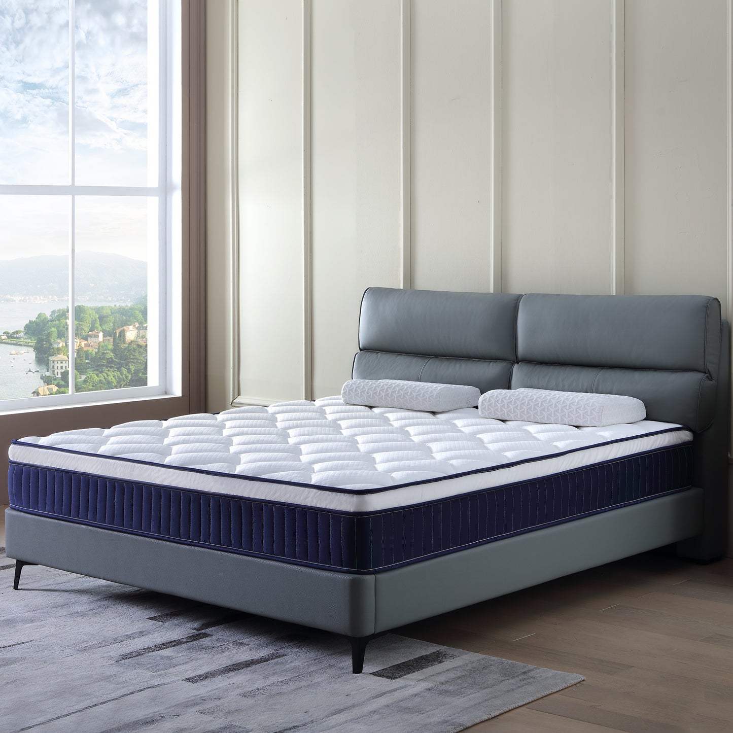Medium Hybrid Mattress Pocket Spring with CertiPUR-US Certified Foam
10 inch Hybrid Mattress in a Box,Individual Pocket coil, Medium Firm, Memory Foam Mattress