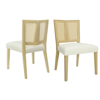 Mid-Century Rattan Dining Chair Without Arms Set of 2