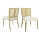 Mid-Century Rattan Dining Chair Without Arms Set of 2