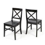Plethora Dining Chair with X-Shaped Back, Set of 2, Black