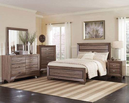Oatfield Washed Taupe 5-piece Queen Bedroom Set