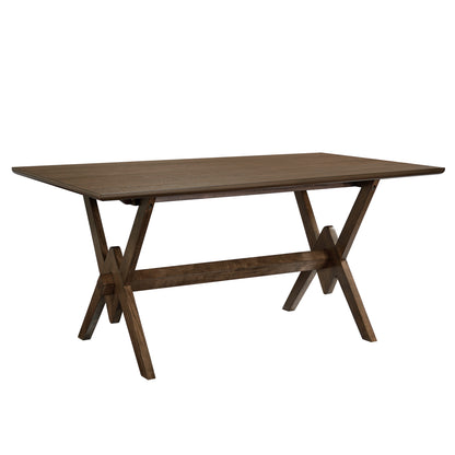 63' Double V Dining Table-Walnut
