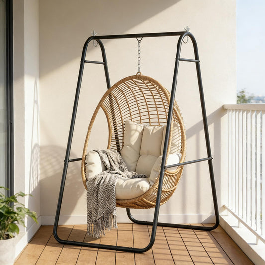 Egg Chair Stand,Hammock Chair Stand,Solid Steel A-Frame Chair Stand(Only Chair Stand)
