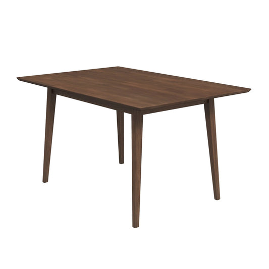 Levi Modern Style Solid Wood Rectangular Dining Kitchen Table Brown Finish
