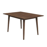 Levi Modern Style Solid Wood Rectangular Dining Kitchen Table Brown Finish