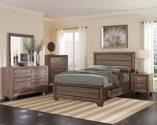 Oatfield Washed Taupe 5-piece Queen Bedroom Set