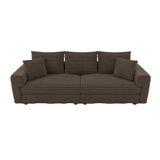82.7 ' Plush Corduroy 3-Seat Sofa,Modern Comfy Upholstered Sofa Cloud Couch,Deep Seat Couches with Soft Pillows,Convertible Deep Seat Sofa Lounge Chair for Living Room Bedroom,Apartment,Office,Camel