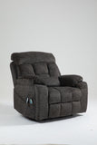 Old age electric lift chair, flat high density foam electric sofa, with heating and massage functions, can tilt to 180 degrees, 2 pocket cup holders, 2 remote controls, 4 OKIN motors