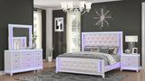 OPIUM Queen 4 Pc Bedroom set in Milky White(NJ INVENTORY)