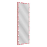 Hollywood Style Full Length Mirror with Lights, 3 Color Modes, Pink Aluminium, 62.6'x23.3'