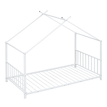 Twin Size Metal House Platform Bed