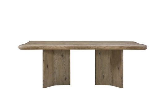 English Knotty Oak Double Pedestal Table