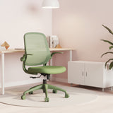 Ergonomic Color Office Chair 500lb (About 226.8kg), Home Office, Mesh Back, Integrated Molded Foam, Comfortable Sitting, Flipping Armrest, Fireproof, Rotating, Lifting Multifunctional Chair (Green)