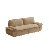 73.2' Queen Pull Out Sofa Bed,3-in-1 Convertible Sleeper Sofa,Multi-Functional Corduroy Loveseat Bed,Camel