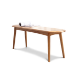 Natural Oak Wood Dining Bench Table Bench with Solid Oak Construction and Unique Design