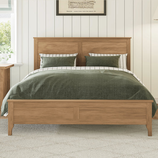 Modern Solid Wood King Size Platform Bed with Sturdy Wooden Slats Support,No Box Spring Needed, Seadrift(Old SKU:N701P300990N)