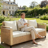 Pool Sofa,Outdoor Patio Sofa,Garden Rattan Wicker Sofa