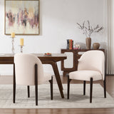 Wooden Dining Chairs Set of 2, Modern Fabric Upholstered Dining Room Chair Kitchen Chairs, Farmhouse Dinner Chair for Kitchen Dining Room