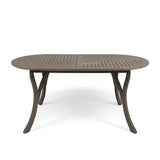 Acacia Wood 70' Dining Table - Stylish Gray Outdoor Table