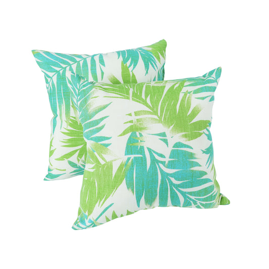 (same as W419P288600)2 Pack Outdoor Throw Pillows, Waterproof & Fade-Resistant Patio Cushions for Garden, Porch, Poolside Furniture - Soft & Comfortable Decorative Pillow Covers (18x18 Inch, green )