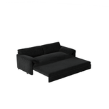 66 ' Queen Pull Out Sofa Bed, 3-in-1 Convertible Sleeper Sofa with Side Storage,Multi-Functional Velvet Loveseat Bed for Living Room,Bedroom,Apartment,Office