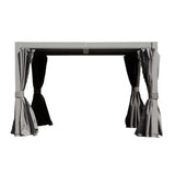 10x10 FT Outdoor Louvered Pergola with Adjustable Louvers-Gray
