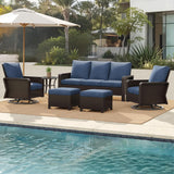 TL A three-seater sofa + two swivel chairs + two footstools + a side table(Link 2)