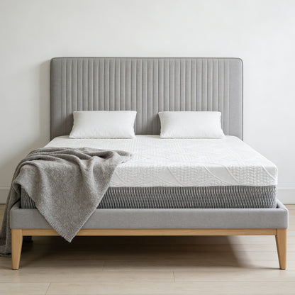 14-Inch Queen Mattress – Made in Japan- Plush Thick Design & Breathable, Sterilizing Feature + High Rebound Support, Eco-Friendly Material with Chic Finish, Elevates Luxury Sleep Experience