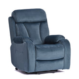 Navy Blue Power Lift Chair Recliner for Elderly with Remote Control, Fabric Reclining Sofa for Living Room